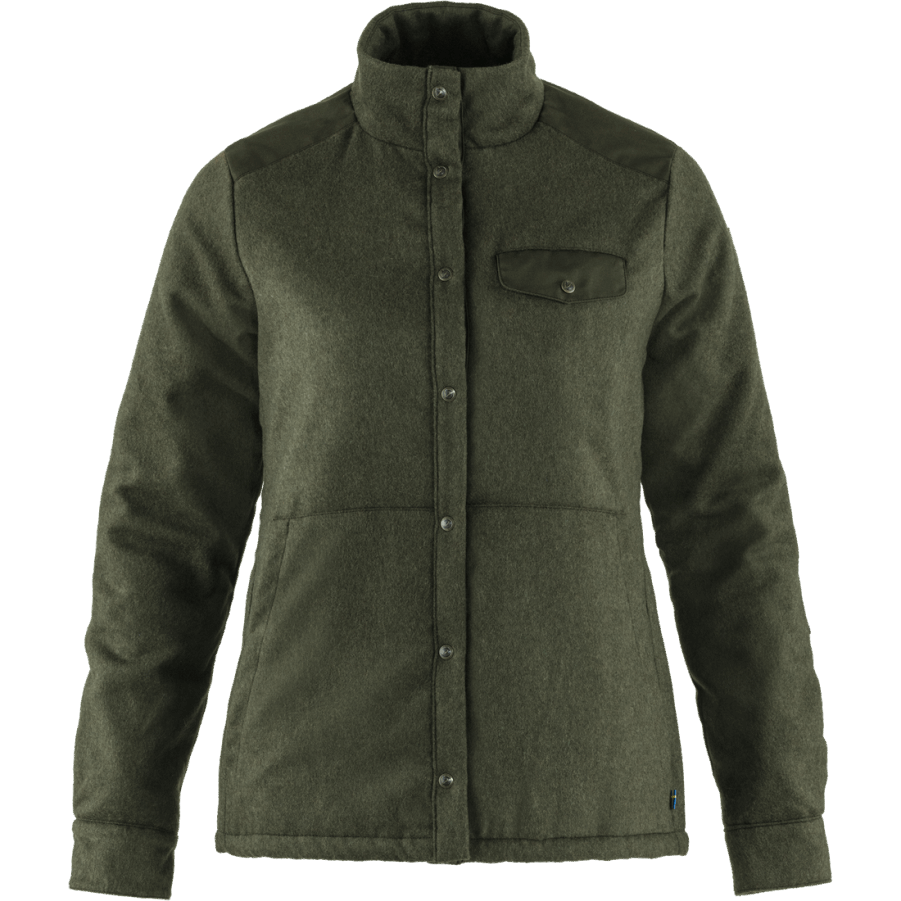 Canada Wool Padded Jacket W Fjällräven Deep Forest