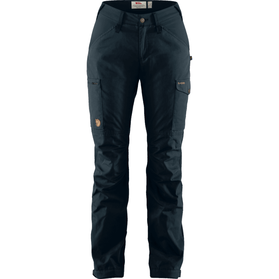 Dark Navy Fjällräven Kaipak Trousers Curved W