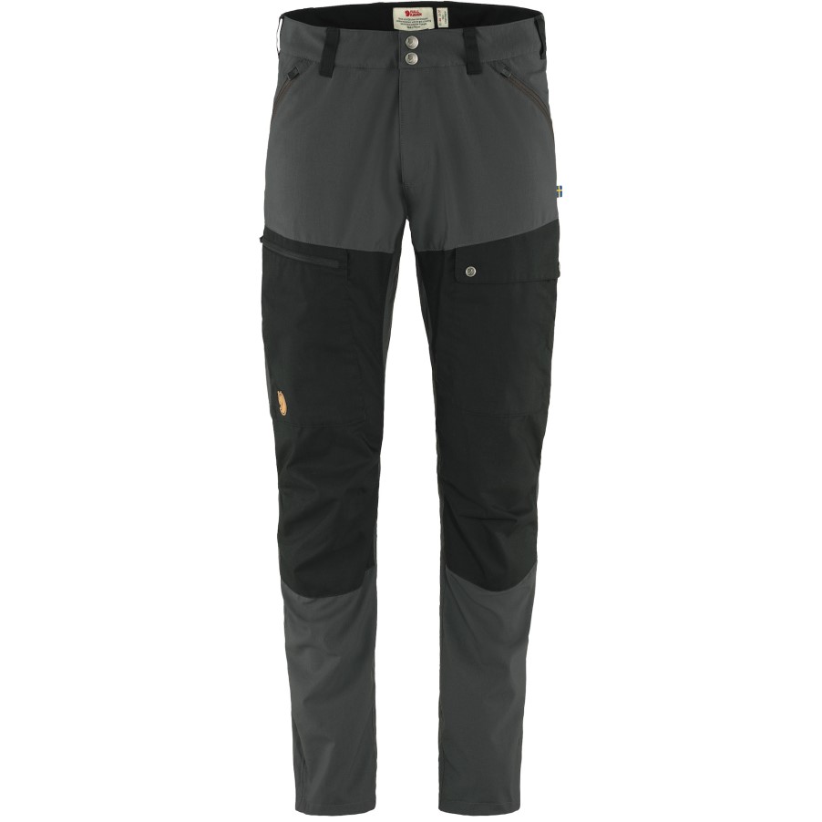 Dark Grey-Black Fjällräven Abisko Midsummer Trousers M Long