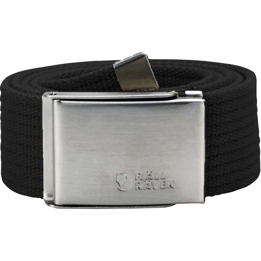 Black Canvas Belt Fjällräven Brand