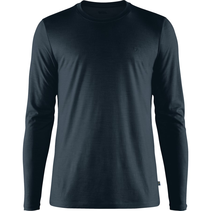 Dark Navy Abisko Wool Ls M Fjällräven Brand