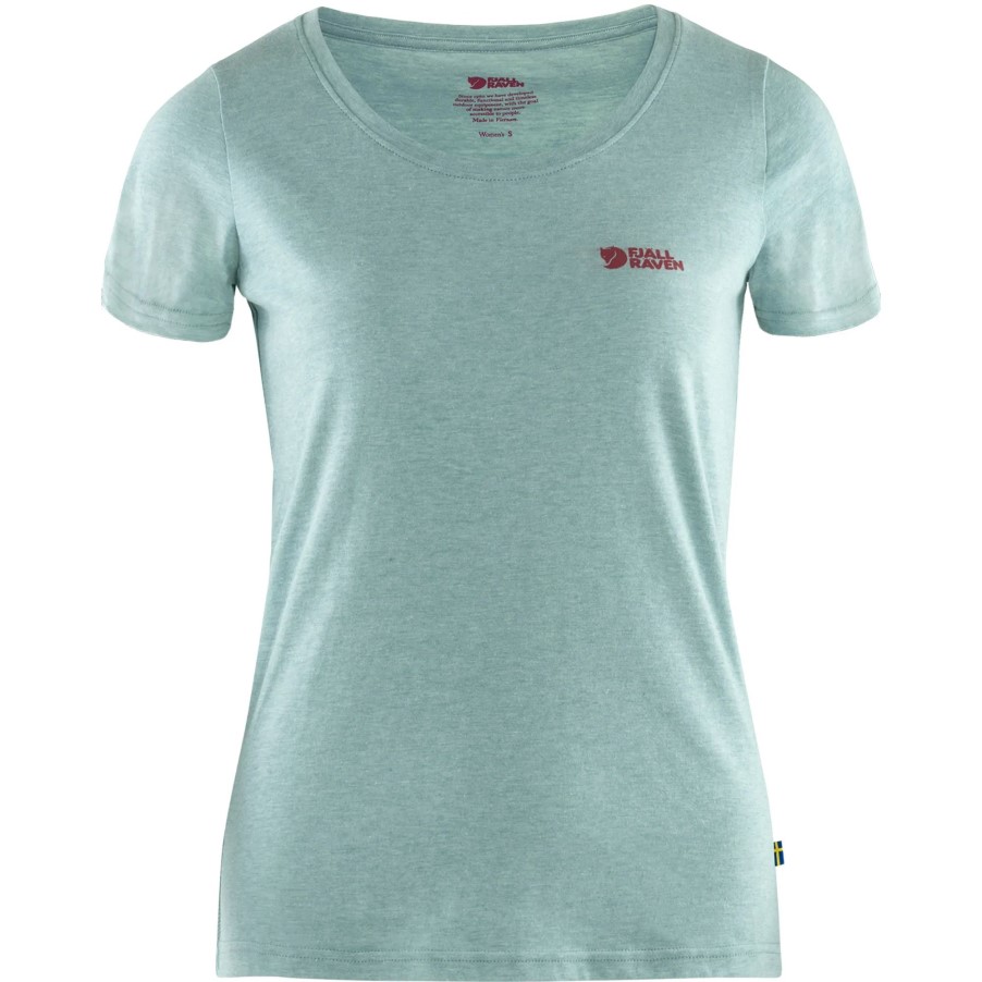 Logo T-Shirt W Fjällräven Clay Blue-Melange
