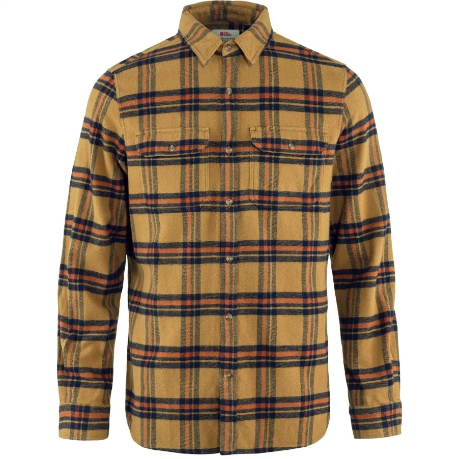 Fjällräven Övik Heavy Flannel Shirt M Buckwheat Brown-Autumn Leaf