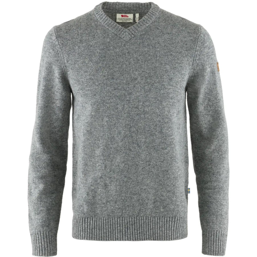 Grey Övik V-Neck Sweater M Fjällräven