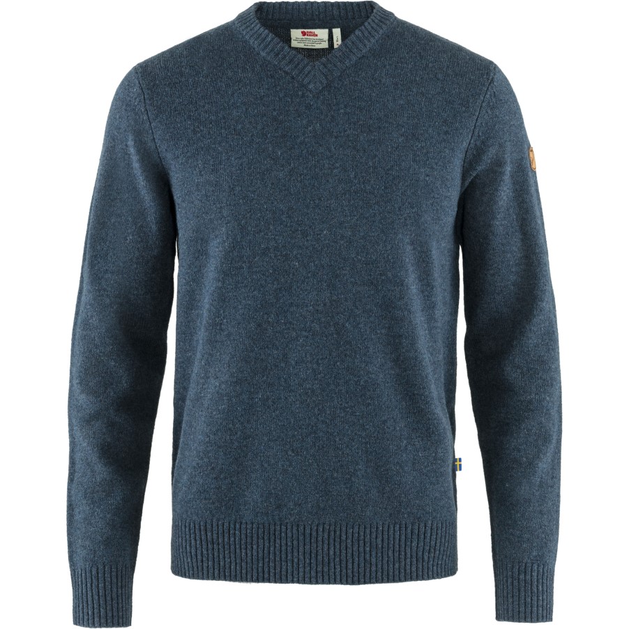 Fjällräven Övik V-Neck Sweater M Navy