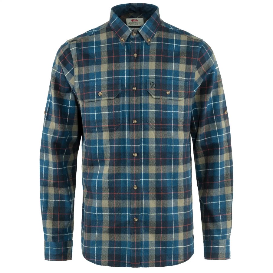 Singi Heavy Flannel Shirt M Fjällräven Navy