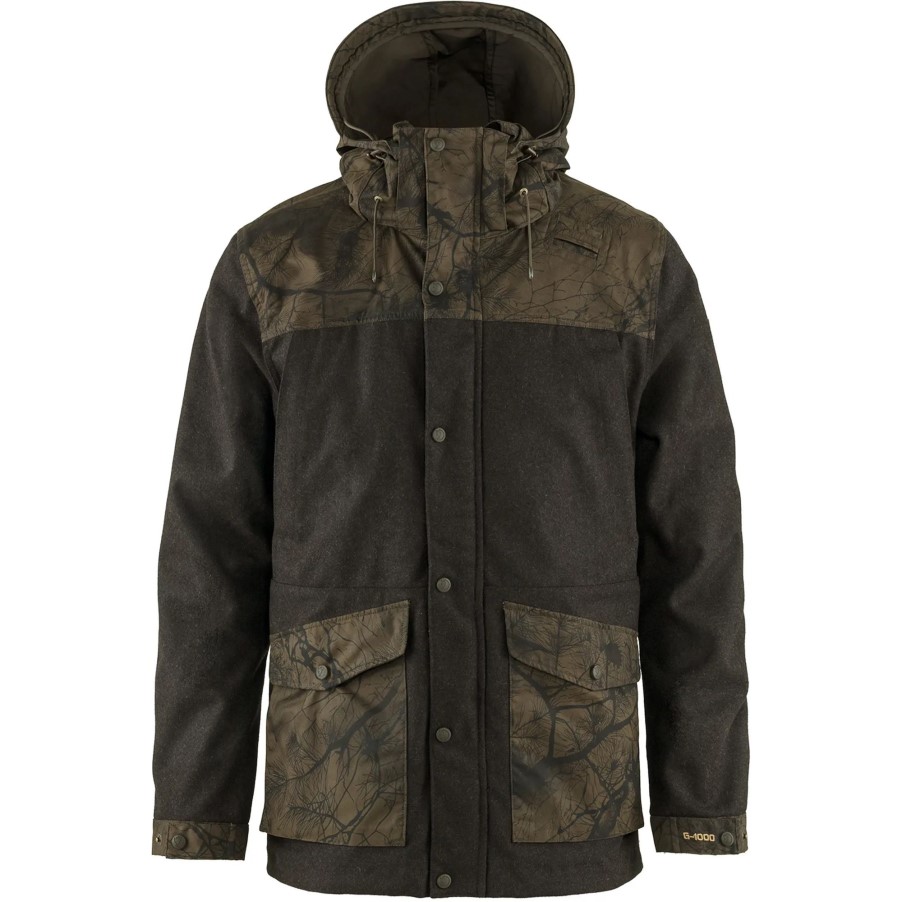 Värmland Wool Jacket M Fjällräven Dark Olive-Dark Olive Camo