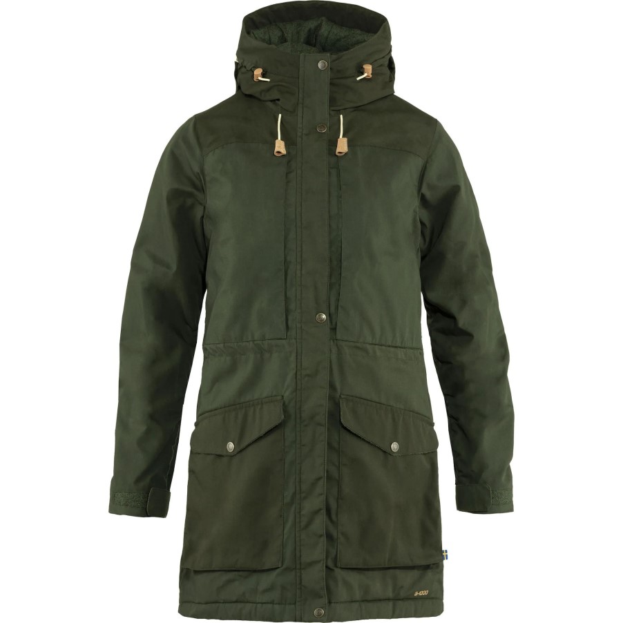 Fjällräven Brand Singi Wool Padded Parka W Deep Forest