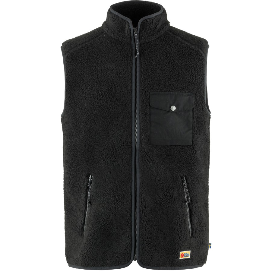 Black Vardag Pile Fleece Vest M Fjällräven