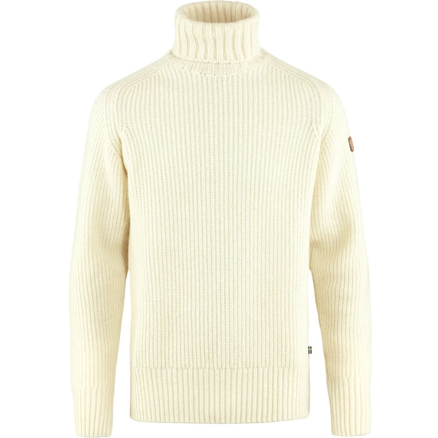 Chalk White Fjällräven Övik Roller Neck Sweater M