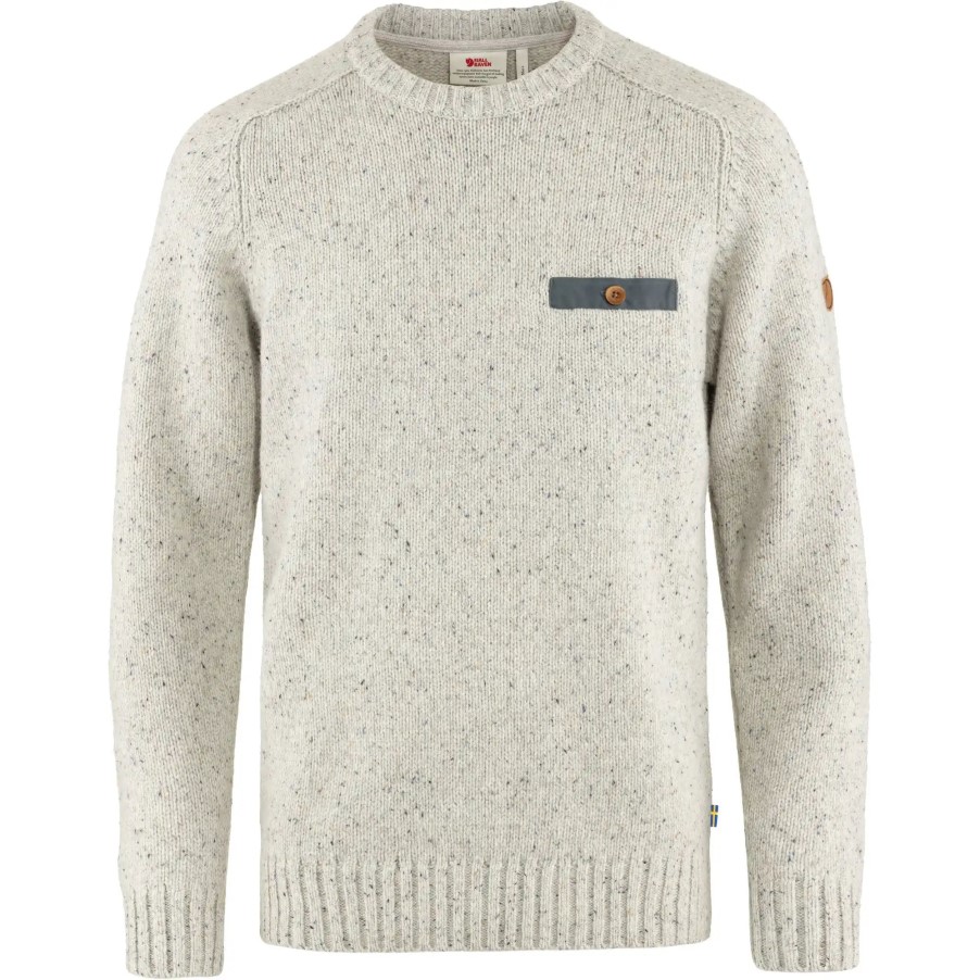 Chalk White Fjällräven Lada Round-Neck Sweater M