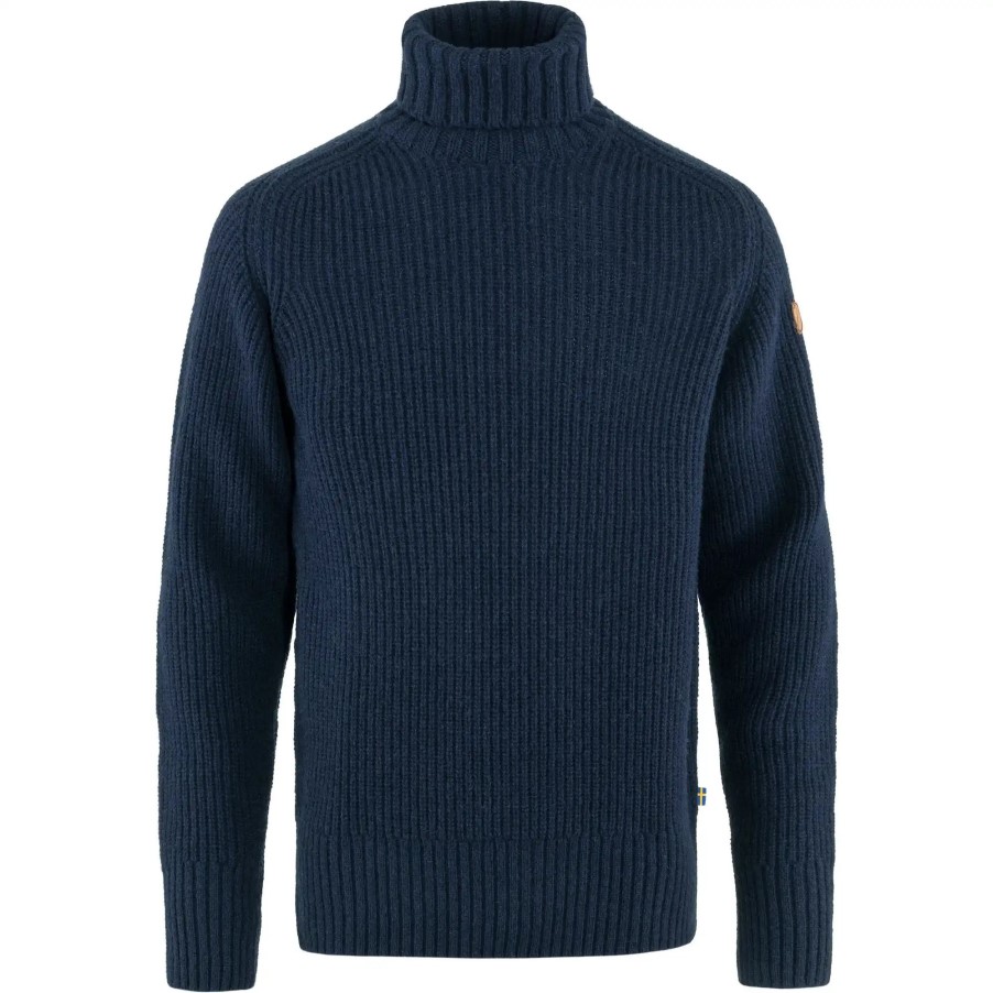 Dark Navy Övik Roller Neck Sweater M Fjällräven