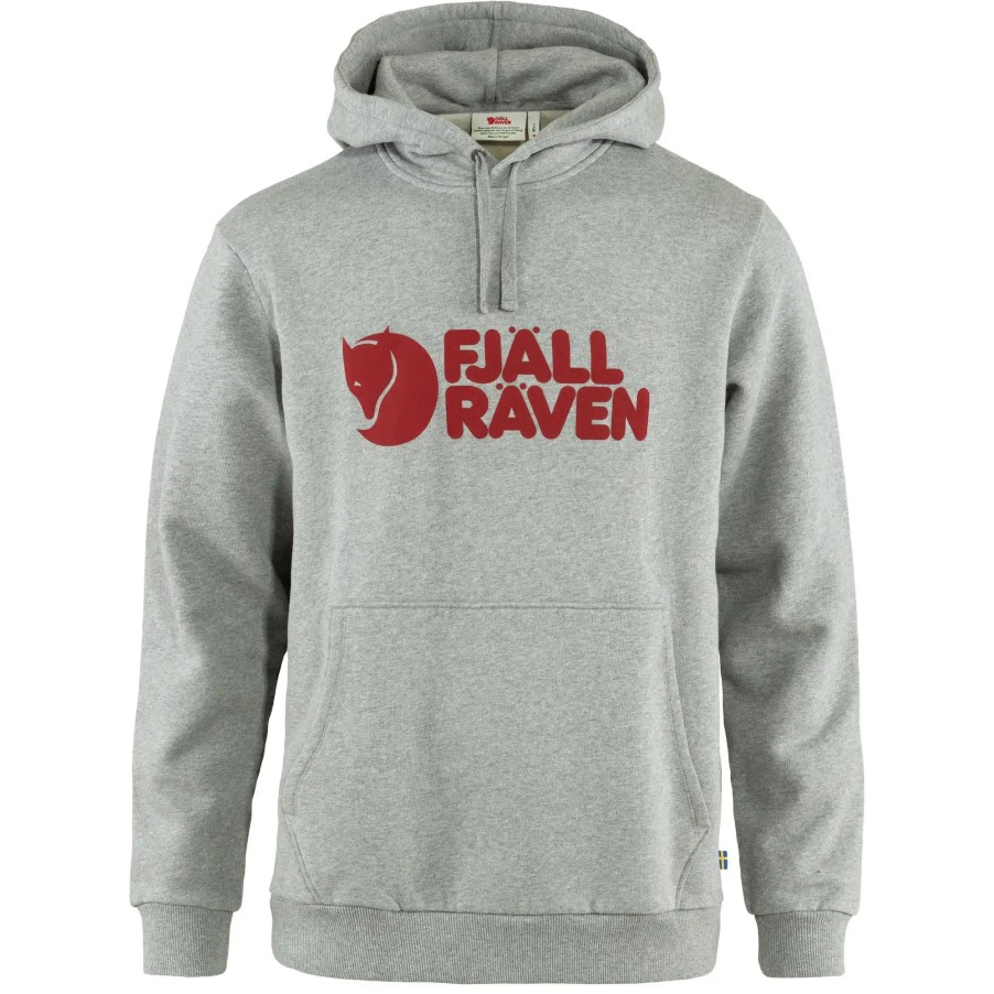 Grey-Melange Logo Hoodie M Fjällräven