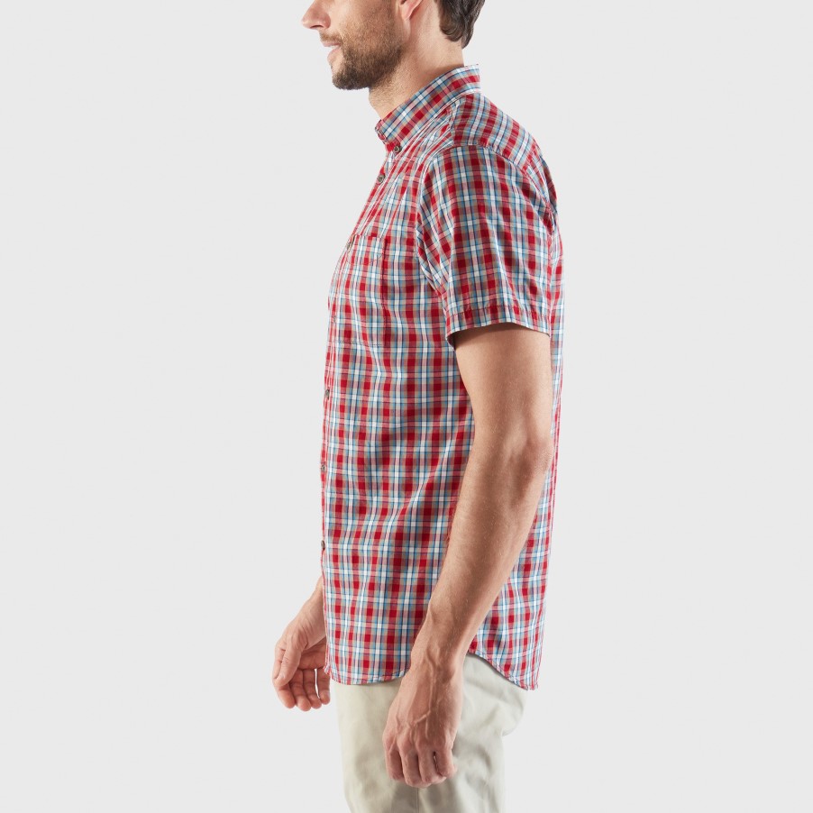 Fjällräven Övik Shirt Ss M Green-Alpine Blue