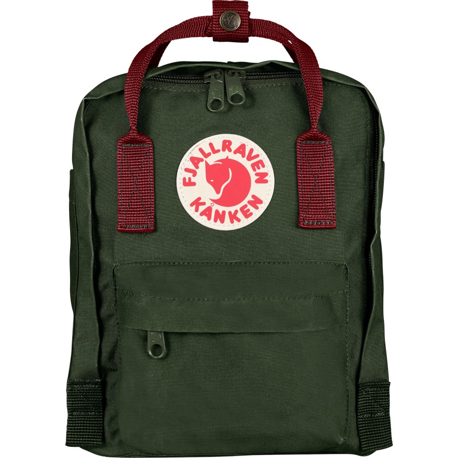 Forest Green-Ox Red Fjällräven Kånken Mini