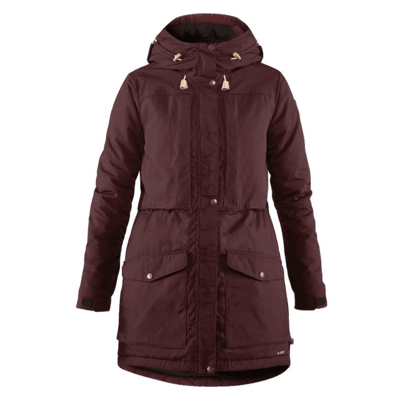 Singi Wool Padded Parka W Fjällräven Dark Garnet
