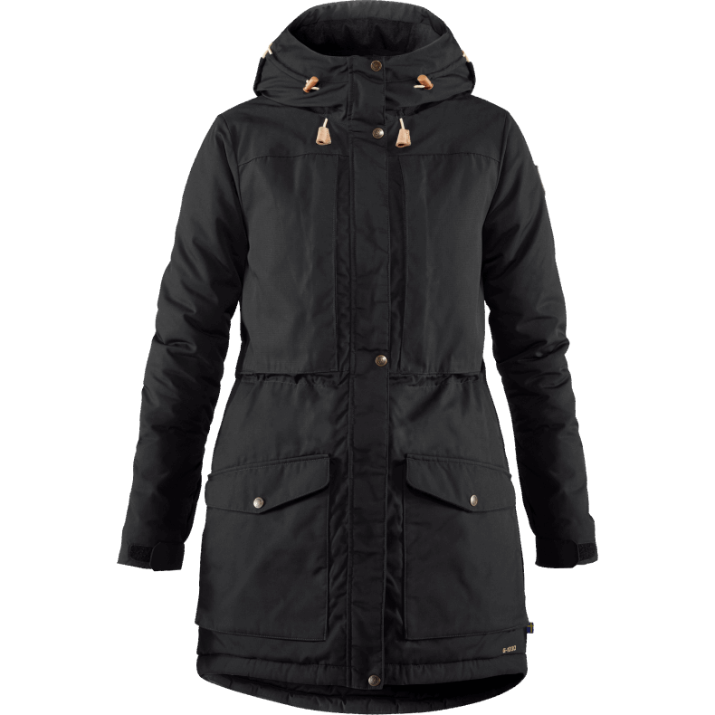 Black Fjällräven Singi Wool Padded Parka W