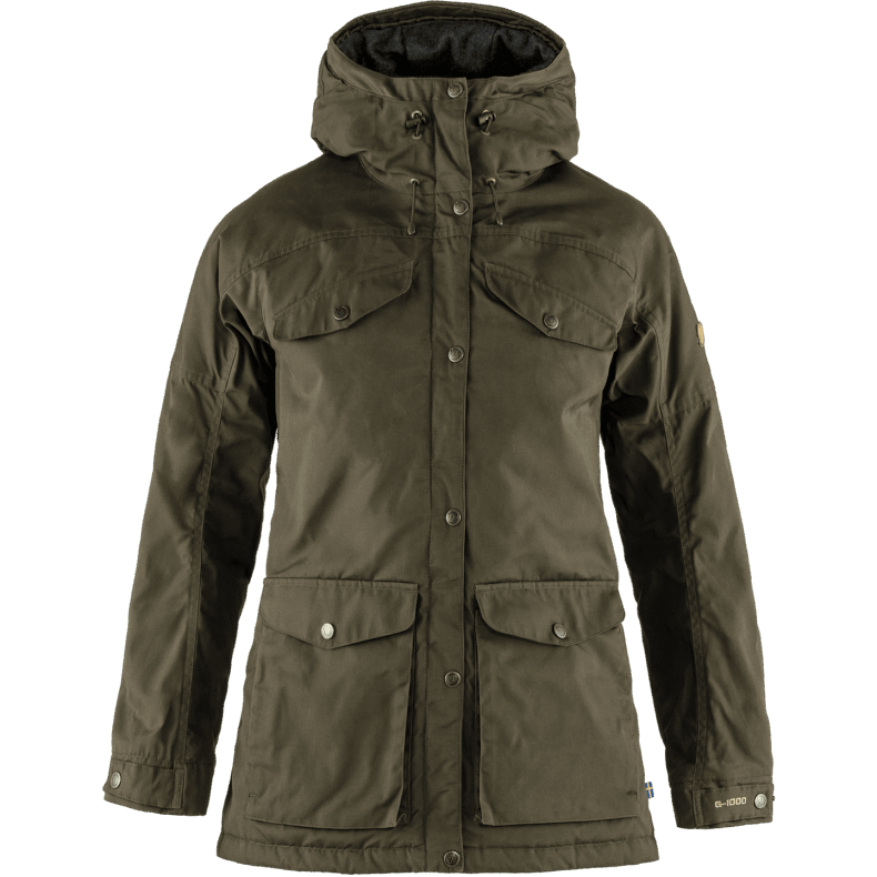 Dark Olive Fjällräven Vidda Pro Wool Padded Jacket W