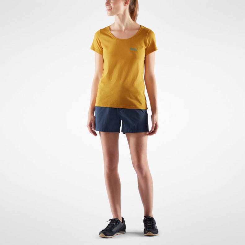 Fjällräven Logo T-Shirt W Clay Blue/Melange