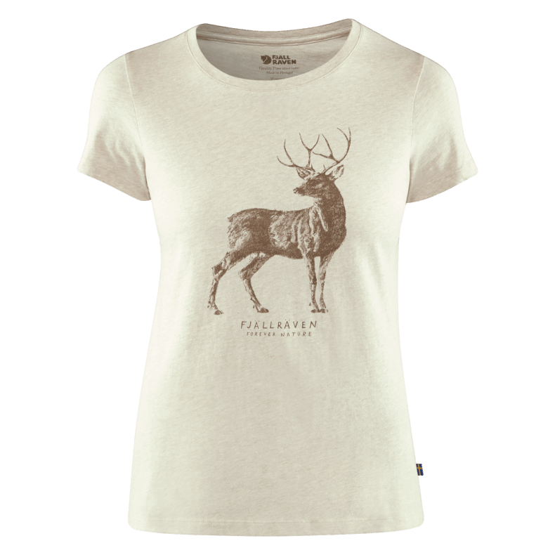 Limestone Fjällräven Deer Print T-Shirt W