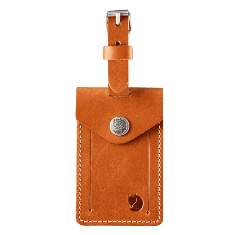 Leather Luggage Tag Fjällräven Brand Leather Cognac