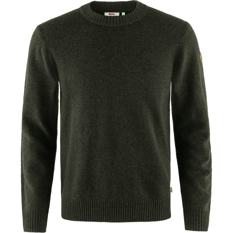 Dark Olive Fjällräven Övik Round-Neck Sweater M