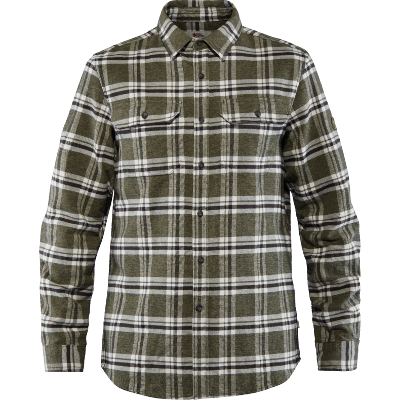 Övik Heavy Flannel Shirt M - Deep Forest Fjällräven Deep Forest
