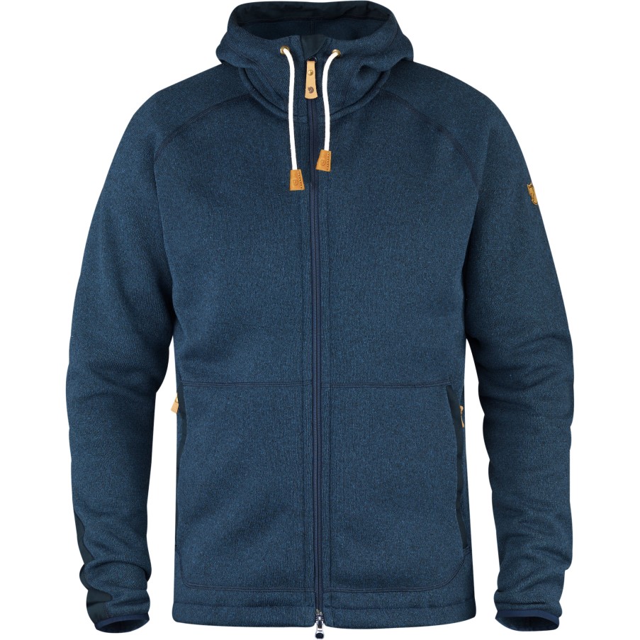 Fjällräven Navy Övik Fleece Hoodie M