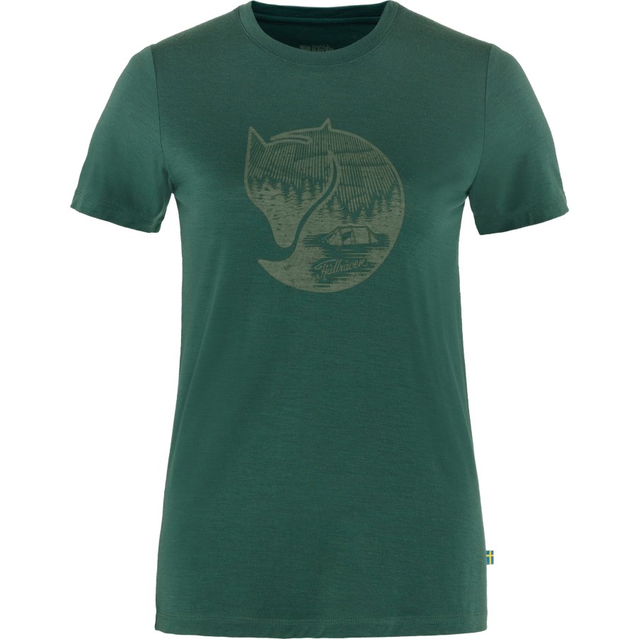 Abisko Wool Fox Ss W Arctic Green-Patina Green Fjällräven