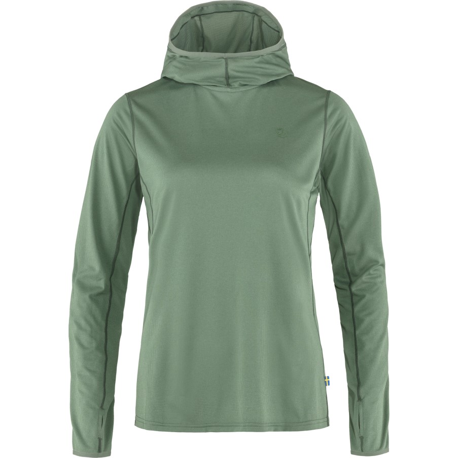 Abisko Sun-Hoodie W Fjällräven Brand Patina Green