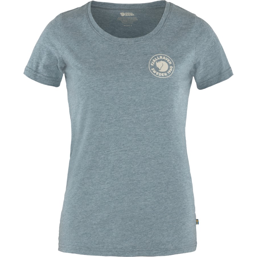 Fjällräven Brand Indigo Blue-Melange 1960 Logo T-Shirt W