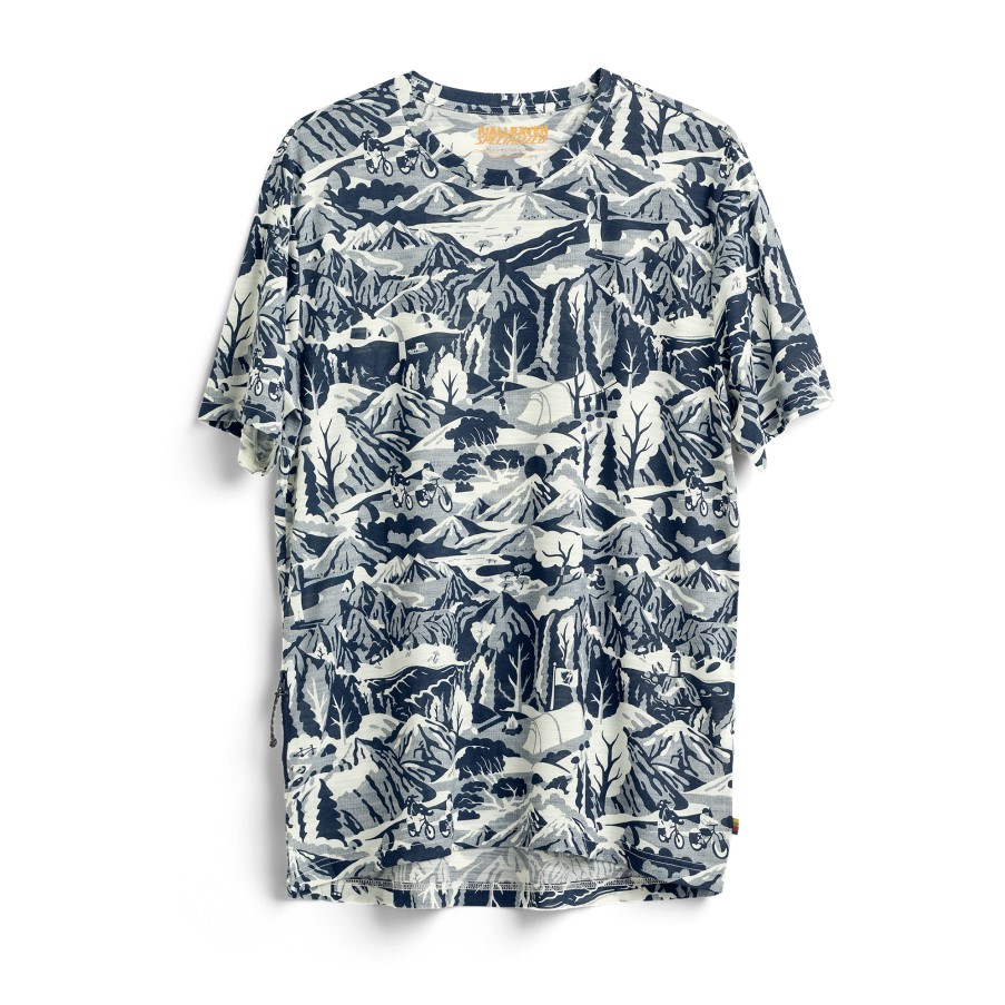 Fjällräven Navy-Eggshell S/F Wool Caliswe T-Shirt M