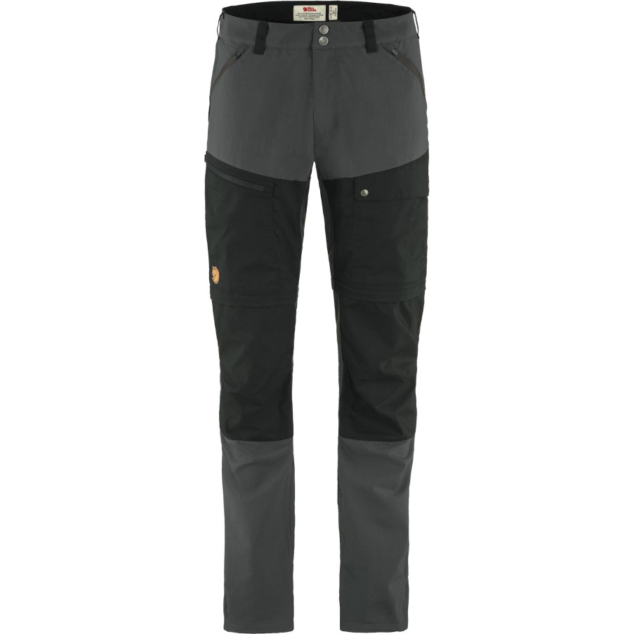 Fjällräven Dark Grey-Black Abisko Midsummer Zip Off Trousers M Long