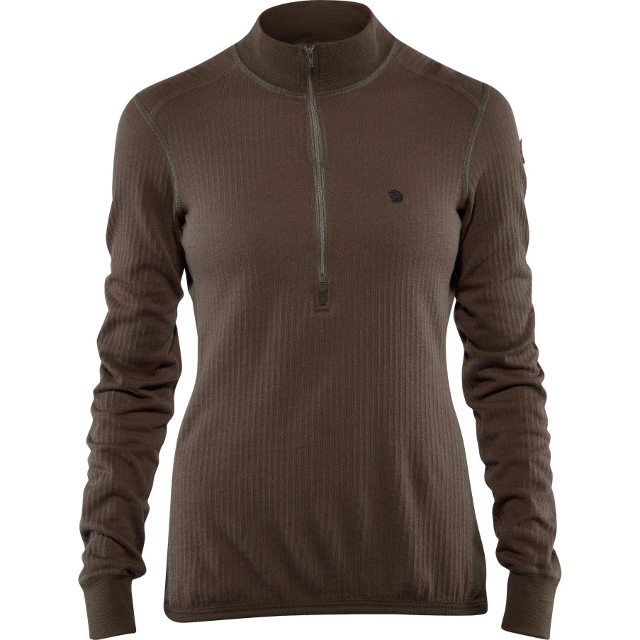 Värmland Woolterry Half Zip W Dark Olive Fjällräven