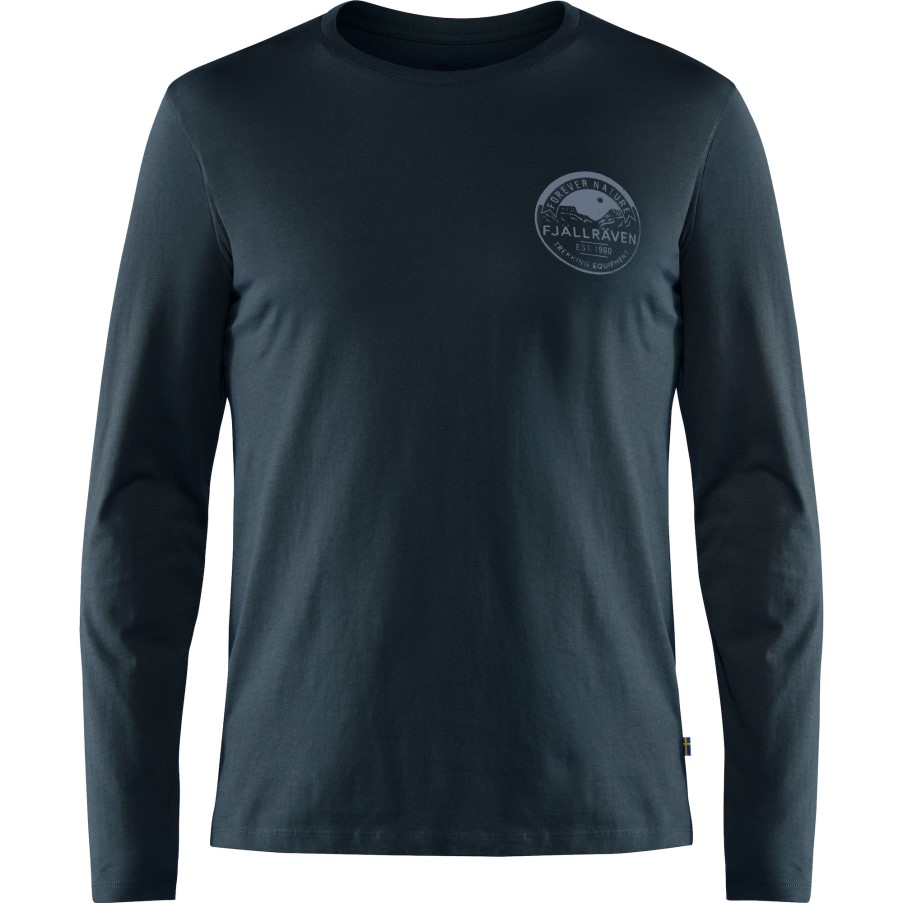 Dark Navy Fjällräven Brand Forever Nature Badge Ls M