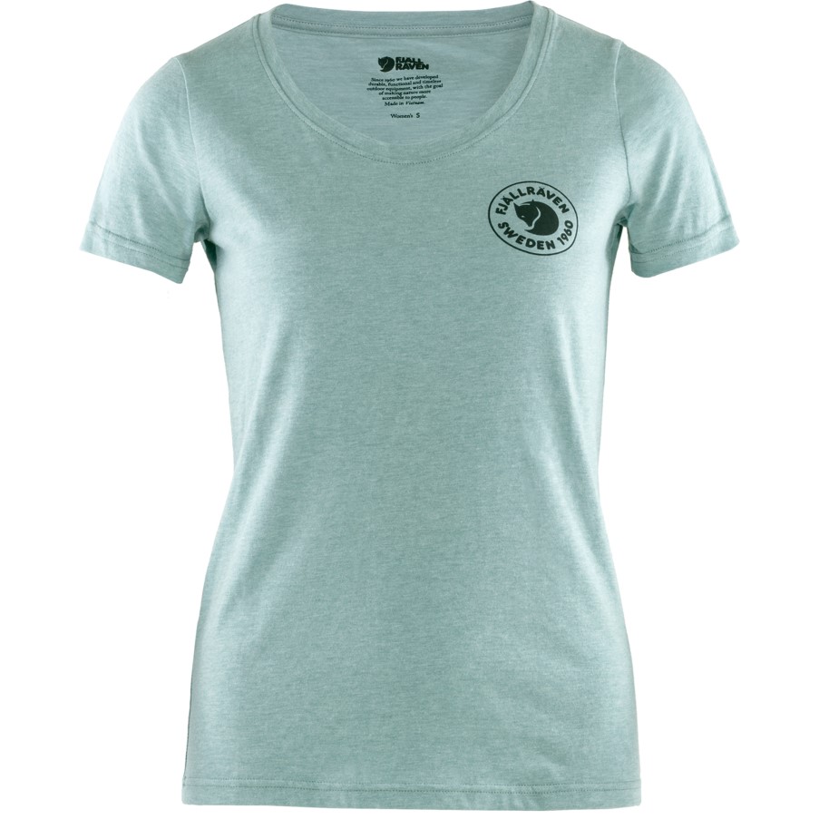 Clay Blue-Melange Fjällräven Brand 1960 Logo T-Shirt W