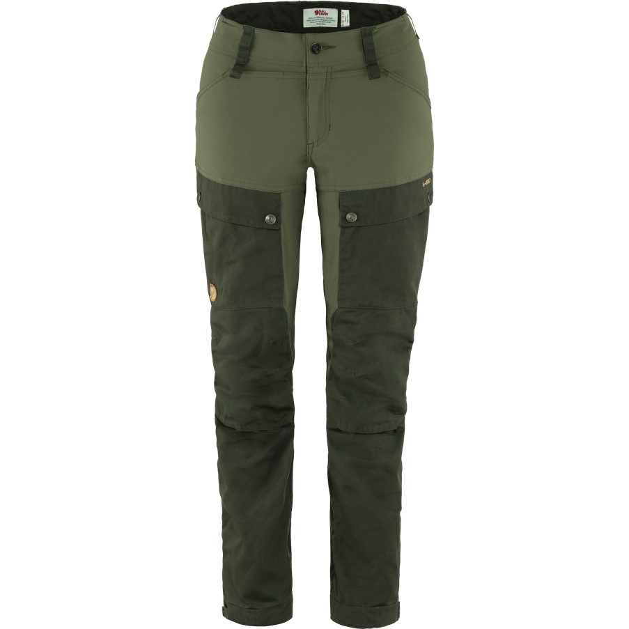 Keb Trousers Curved W Reg Fjällräven Deep Forest-Laurel Green