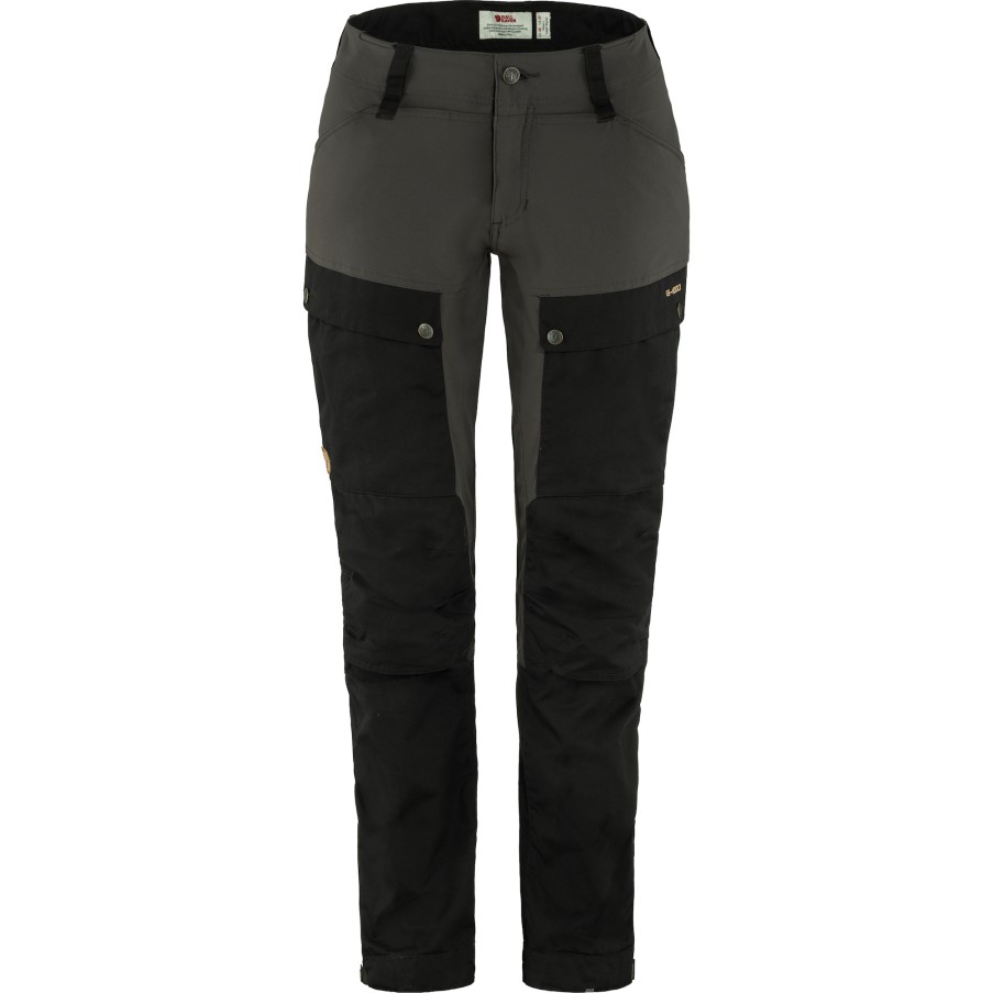 Black-Stone Grey Keb Trousers Curved W Short Fjällräven