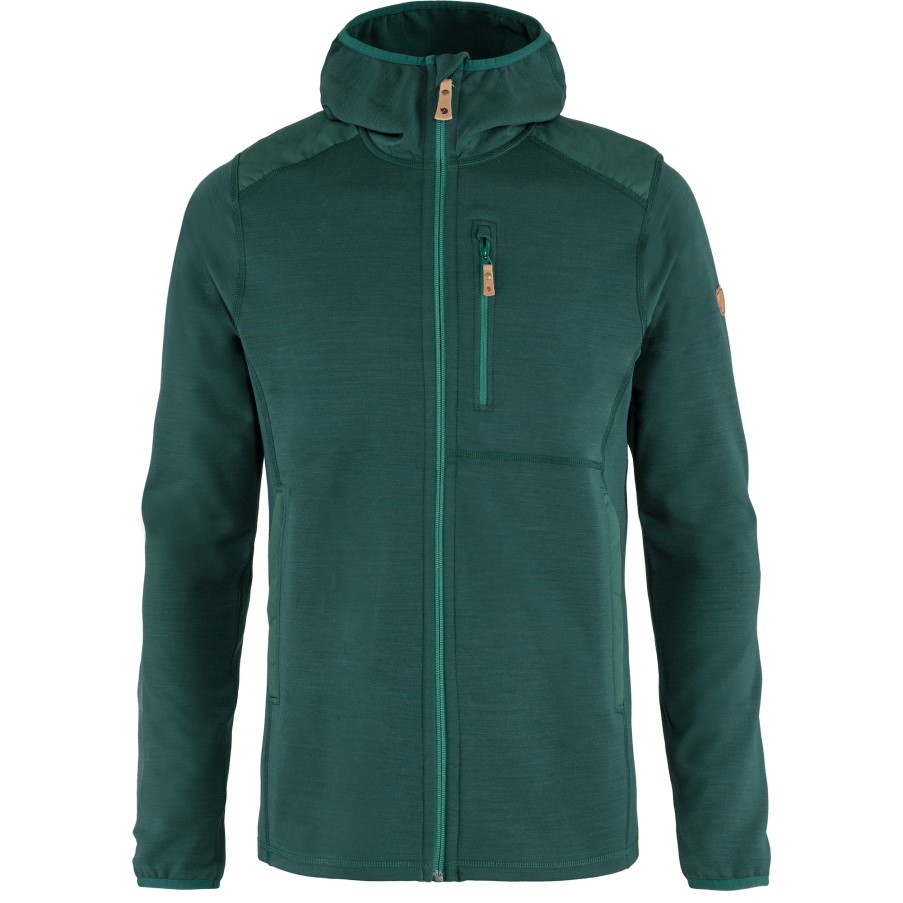 Arctic Green Keb Fleece Hoodie M Fjällräven
