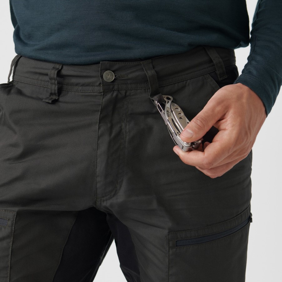 Abisko Lite Trekking Trousers M Reg Dark Grey Fjällräven