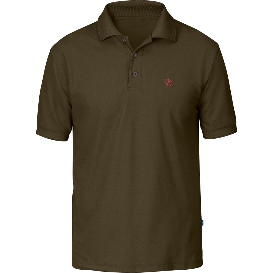 Dark Olive Crowley Pique Shirt M Fjällräven