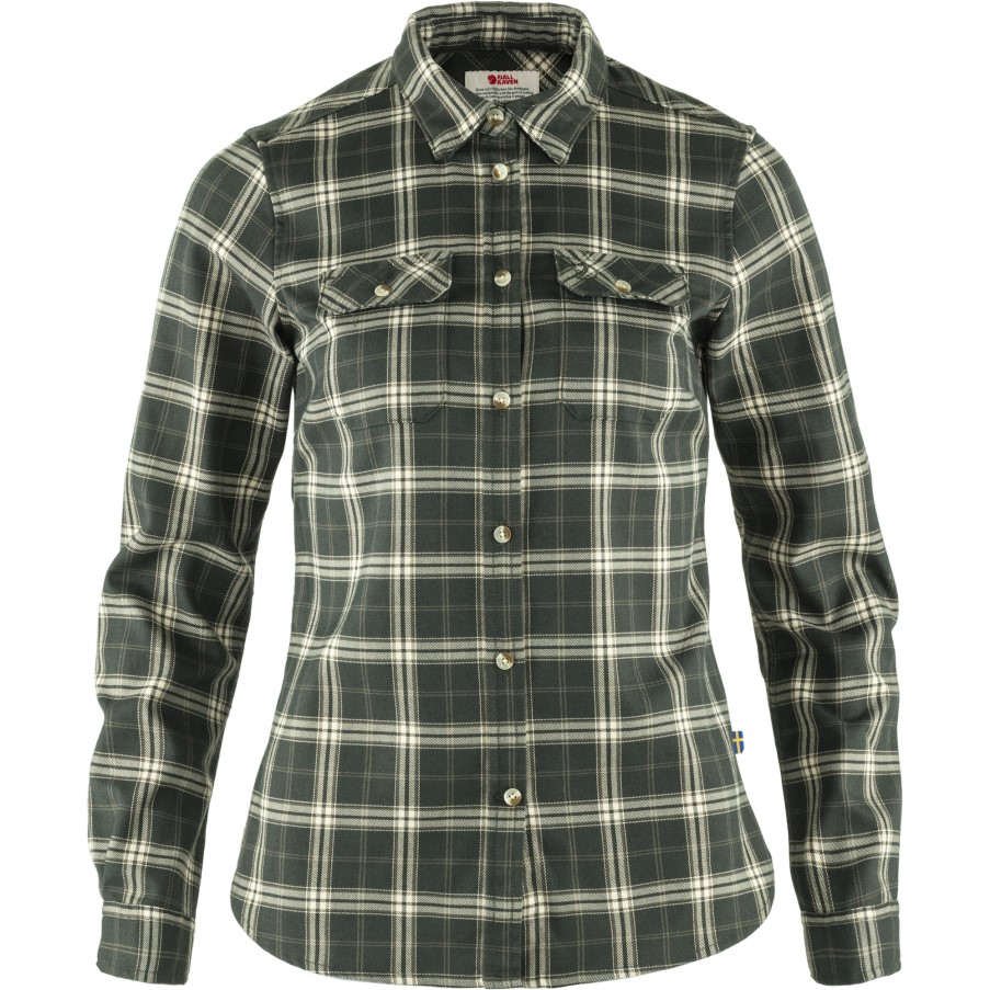 Fjällglim Stretch Shirt Ls W Fjällräven Deep Forest