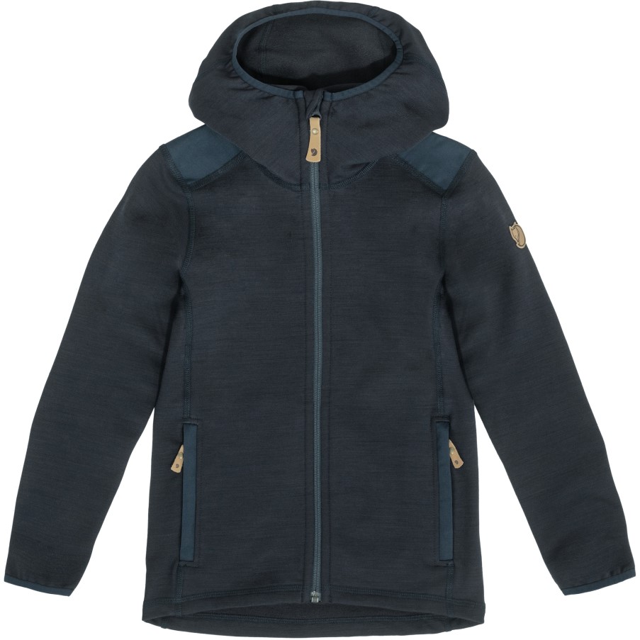 Kids Keb Fleece Hoodie Dark Navy Fjällräven