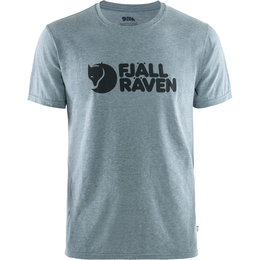 Fjällräven Uncle Blue-Melange Logo T-Shirt M