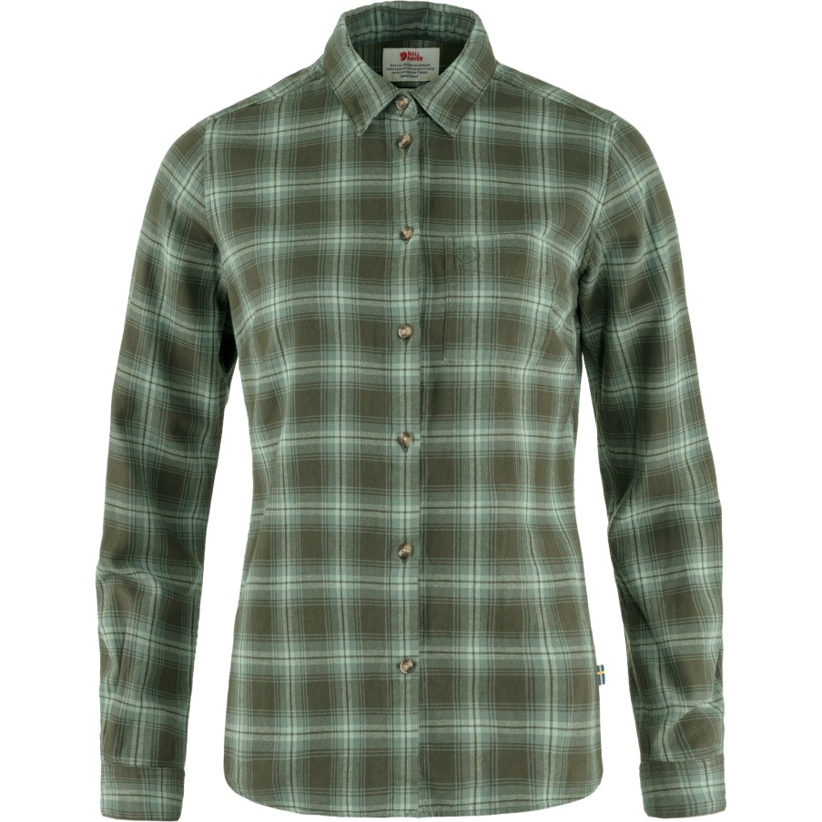Fjällräven Deep Forest-Patina Green Övik Flannel Shirt W