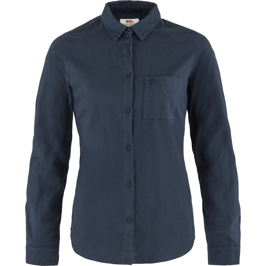 Navy-Navy Övik Flannel Shirt W Fjällräven