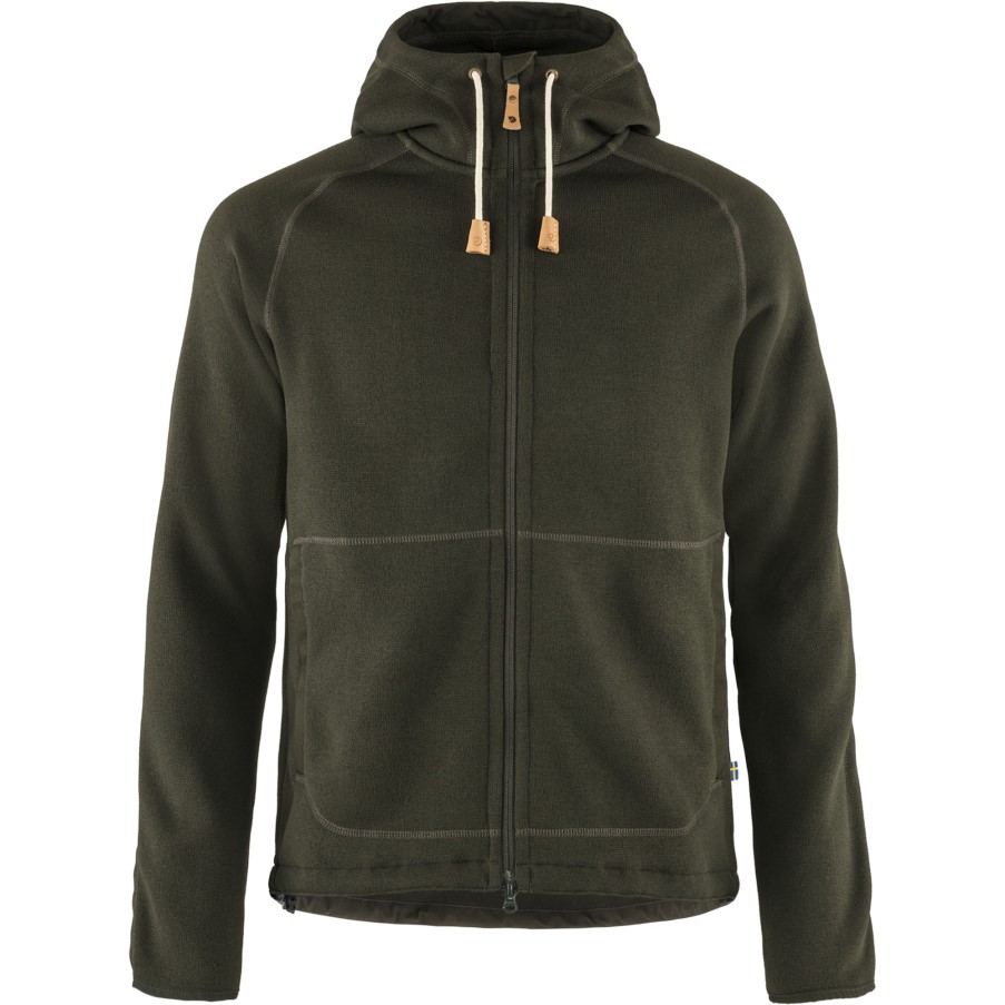 Fjällräven Övik Fleece Hoodie M Deep Forest