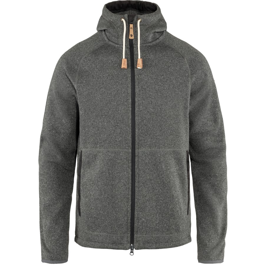 Dark Grey Övik Fleece Hoodie M Fjällräven