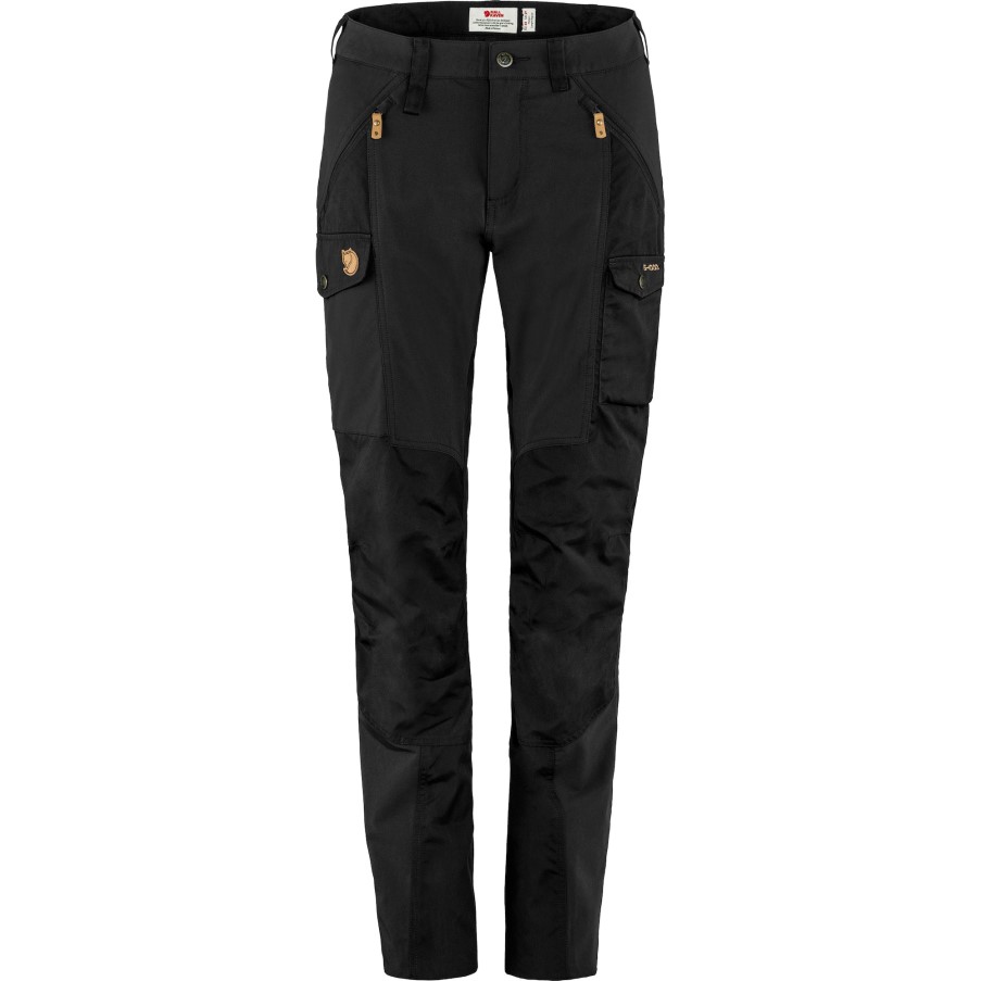 Black Fjällräven Nikka Trousers Curved W Long