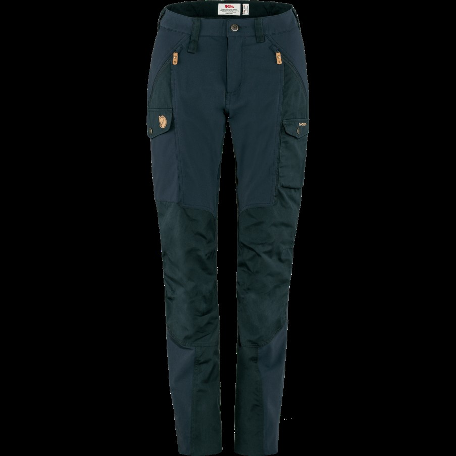 Dark Navy Nikka Trousers Curved W Long Fjällräven